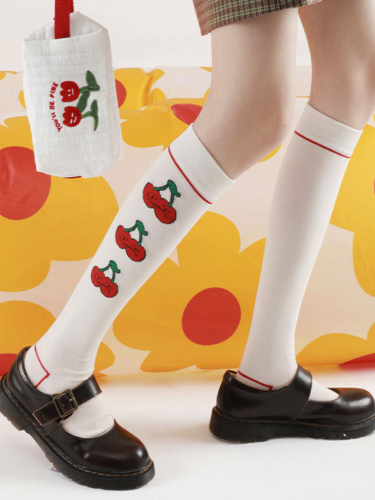 Sweet Print Knee-High Socks