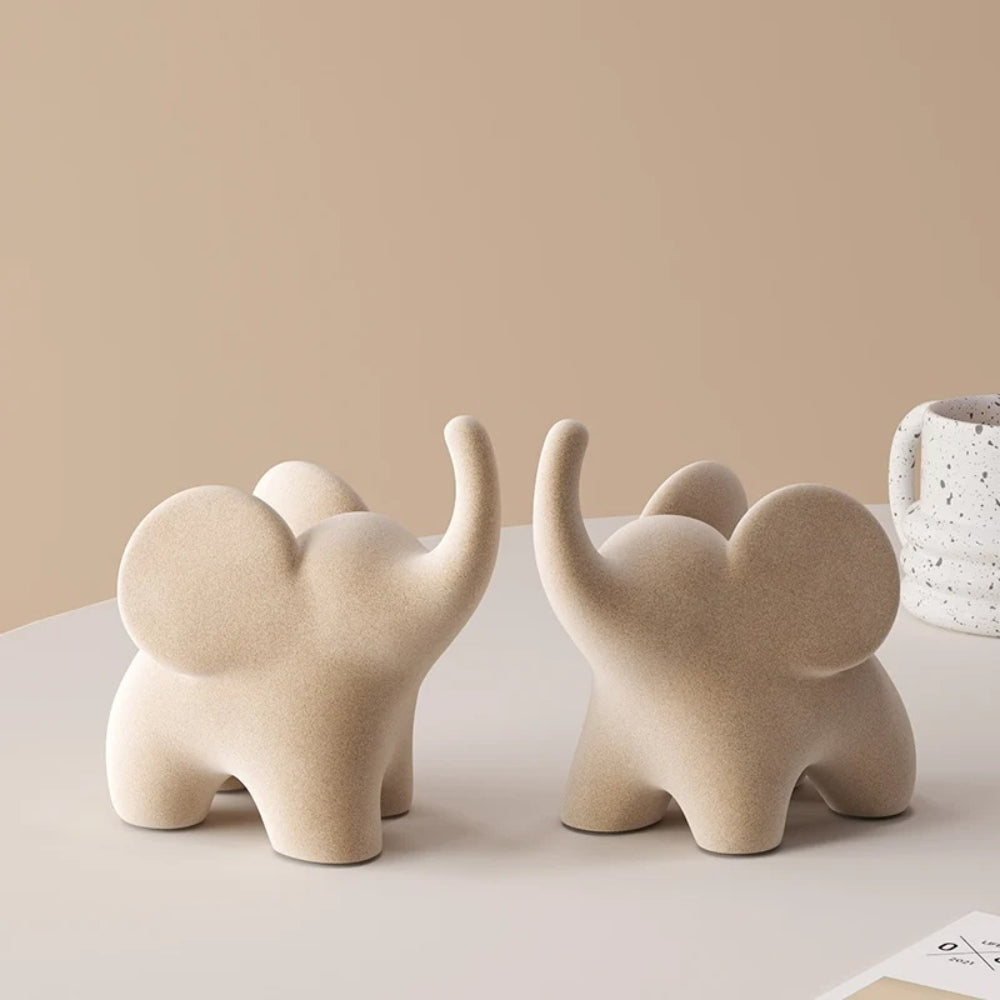Eclectic Elephant Resin Figurines