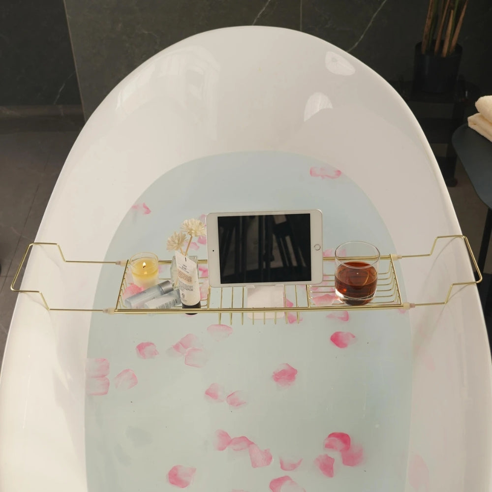 Adjustable Stainless Steel Bathtub Caddy Tray