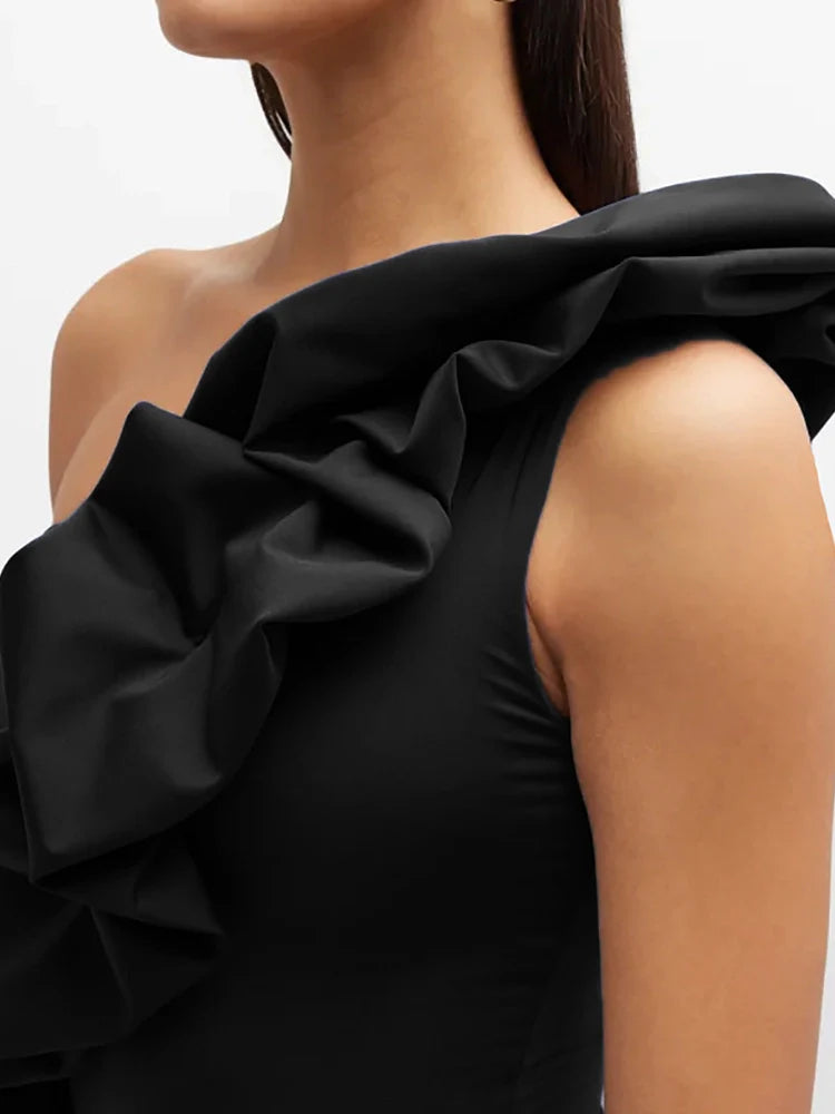 Solid One-Piece Swimsuit