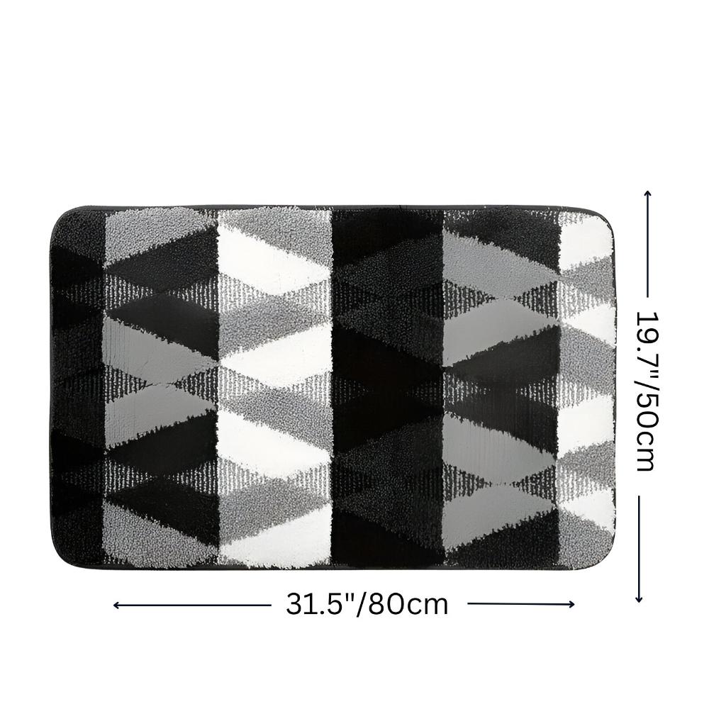 Soft Microfiber Non-Slip Geometric Rug