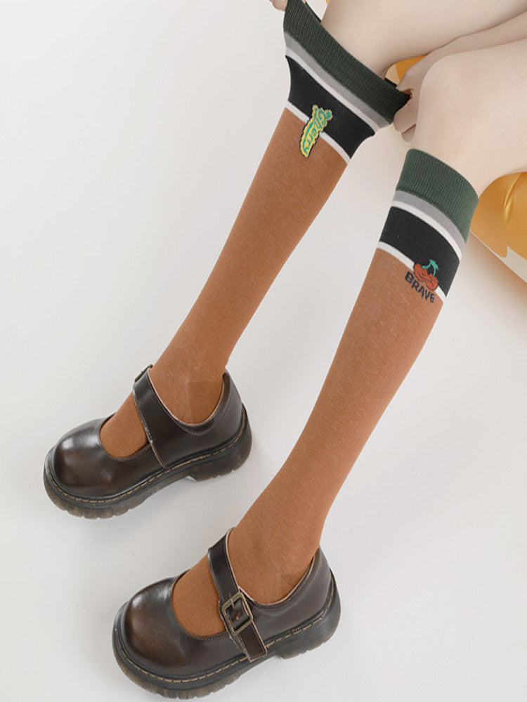 Sweet Print Knee-High Socks
