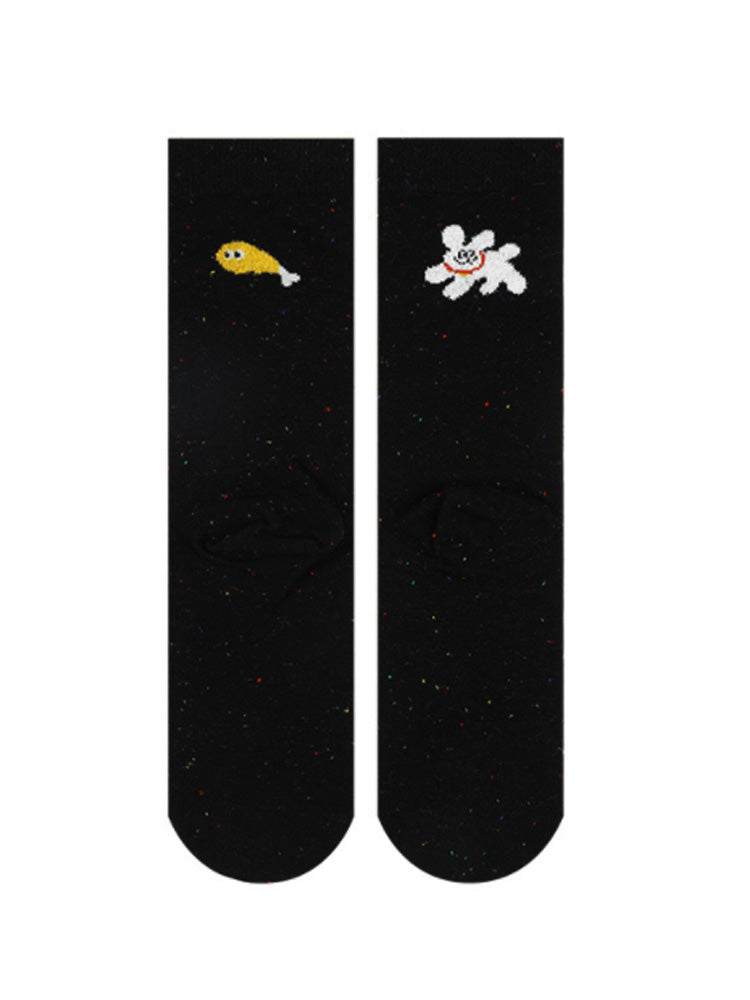 Adorable Cartoon Dog Cotton Socks