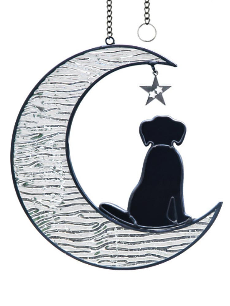 Dog on the Moon" Window Hanging Decoration
