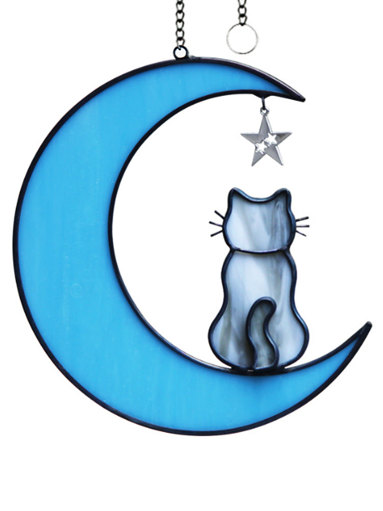 Cat on the Moon" Window Hanging Decoration