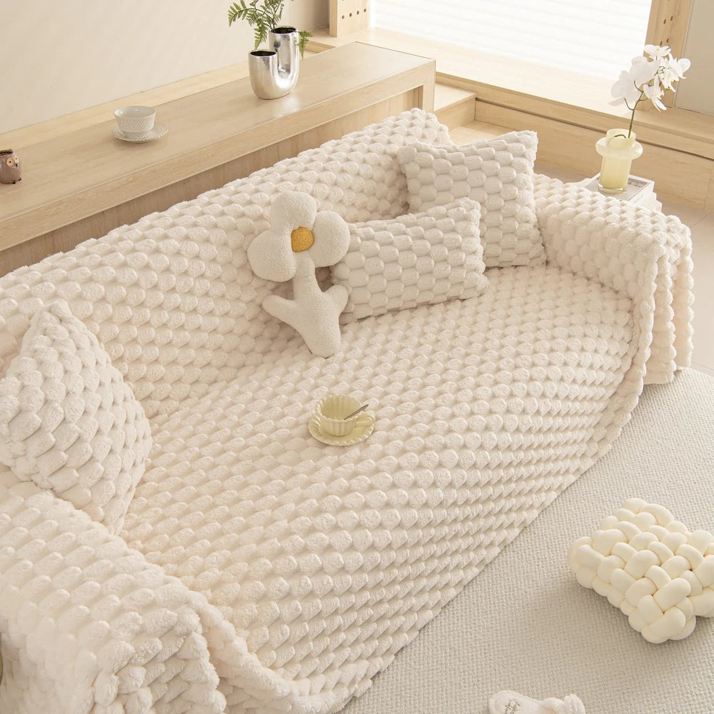 Tufted Rabbit Faux Sofa Cover