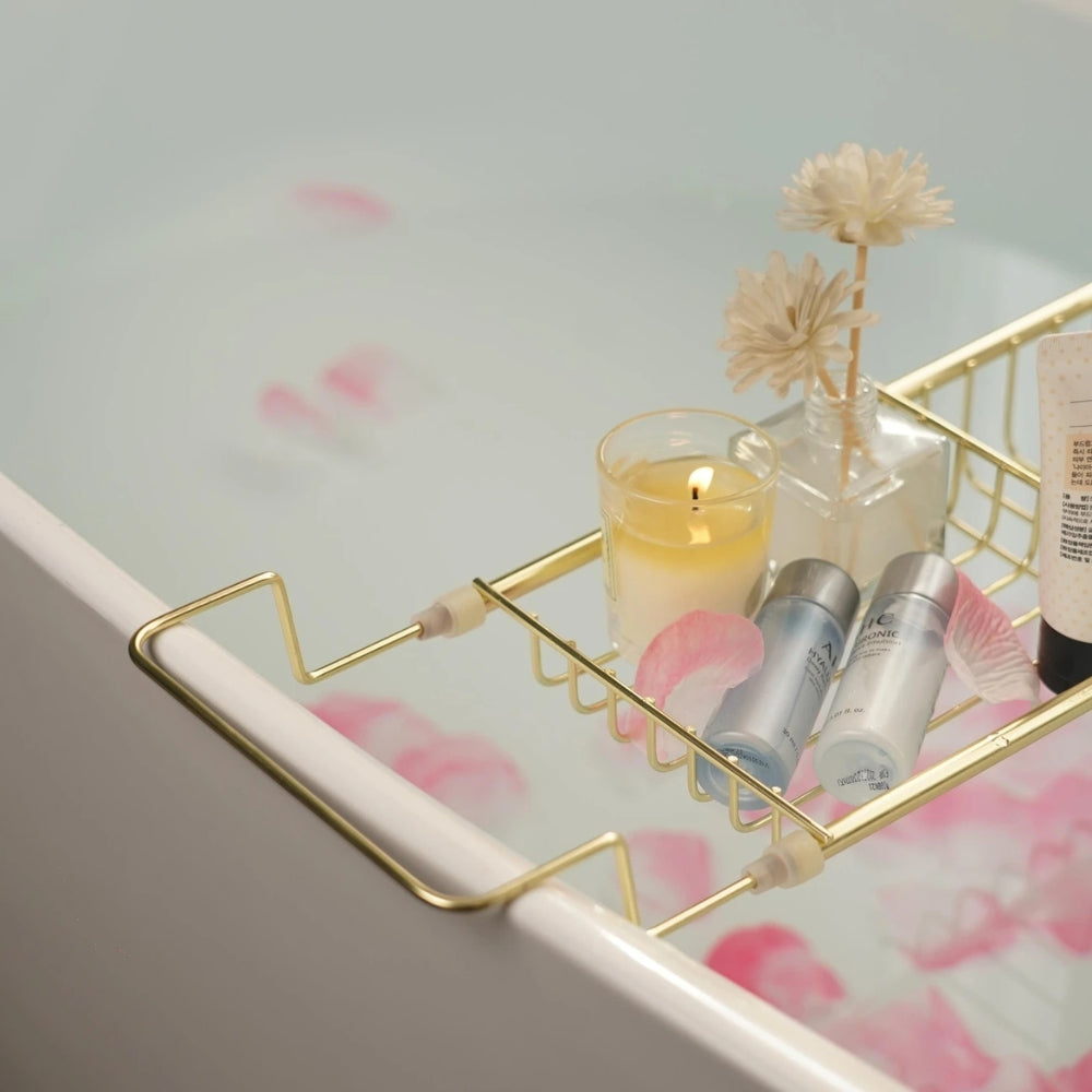 Adjustable Stainless Steel Bathtub Caddy Tray
