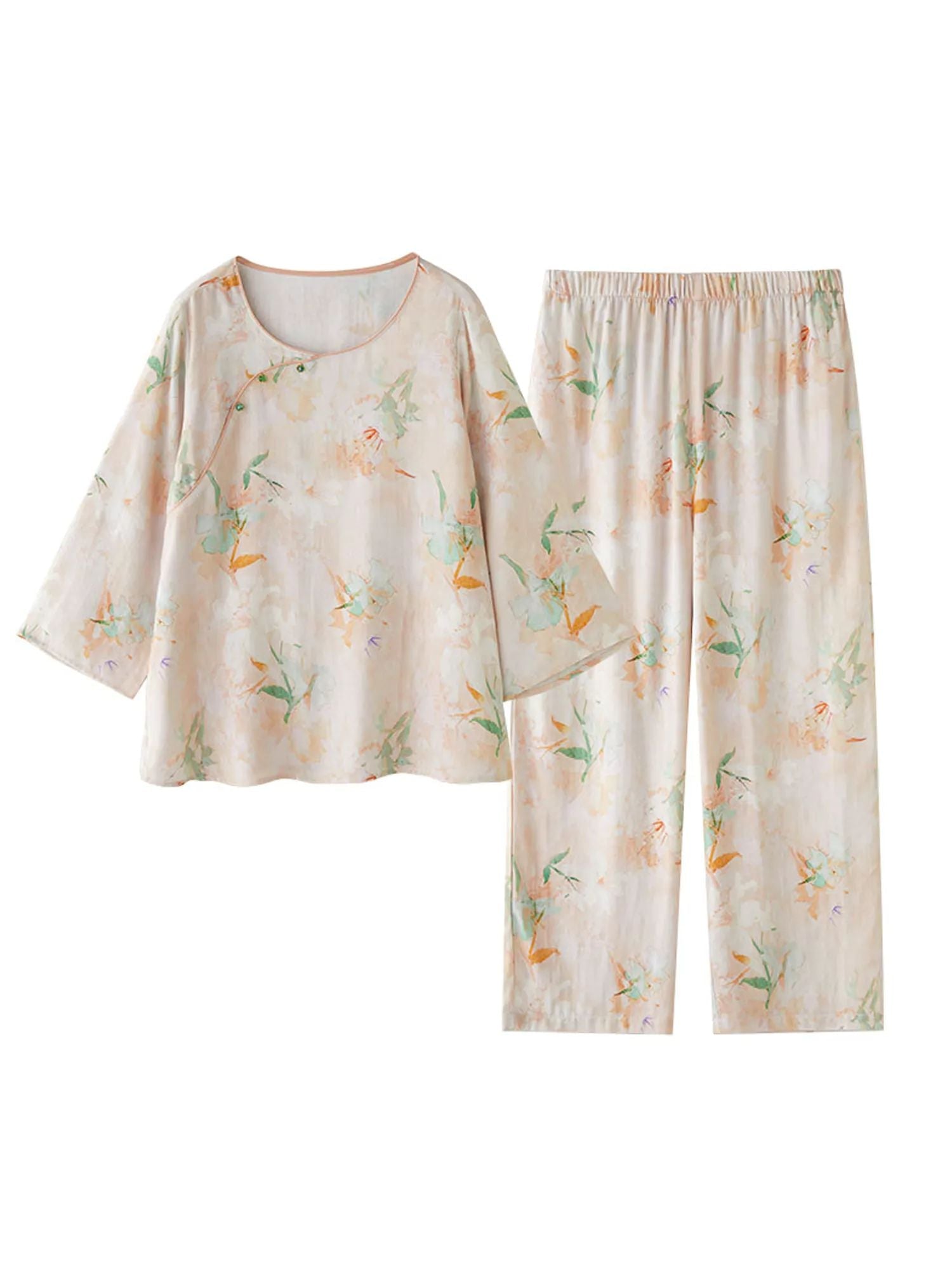 Eco-Friendly Fiber Printed Pajama Set