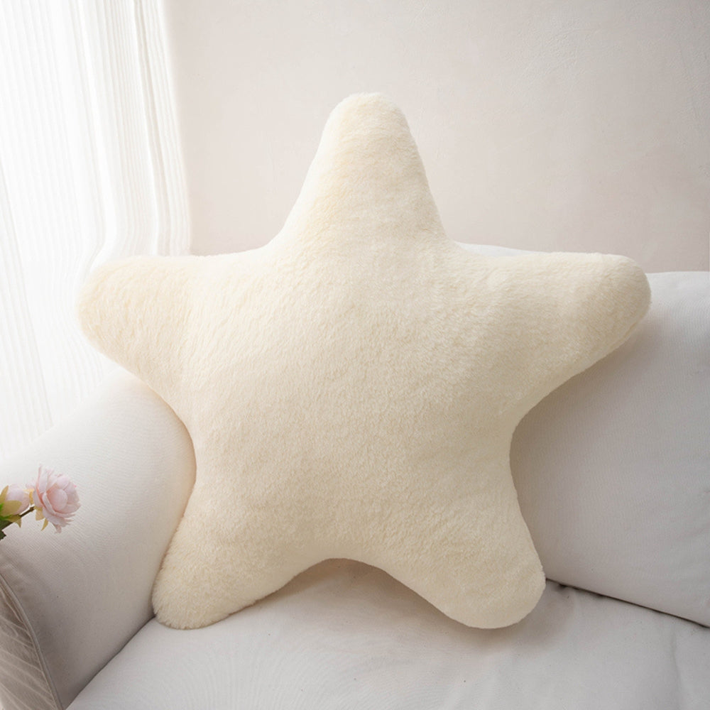 Cuddly Pastel Fluffy Star Cushion