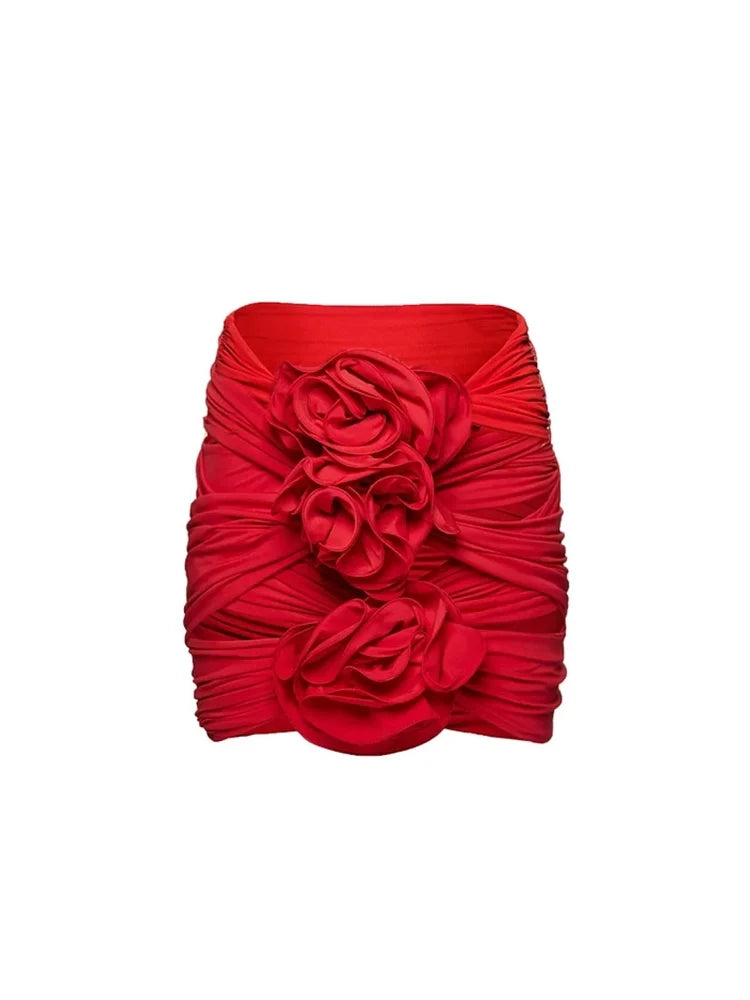 Swimsuit Set with 3D Floral Detail