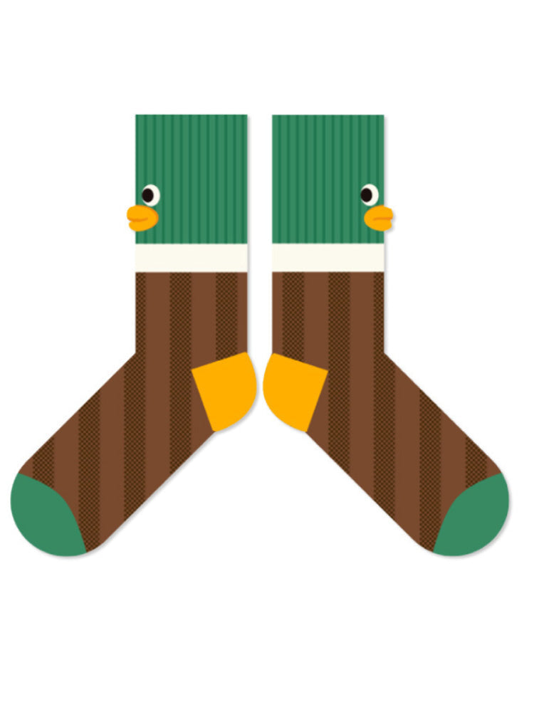 Adorable Cartoon Duck Cotton Socks