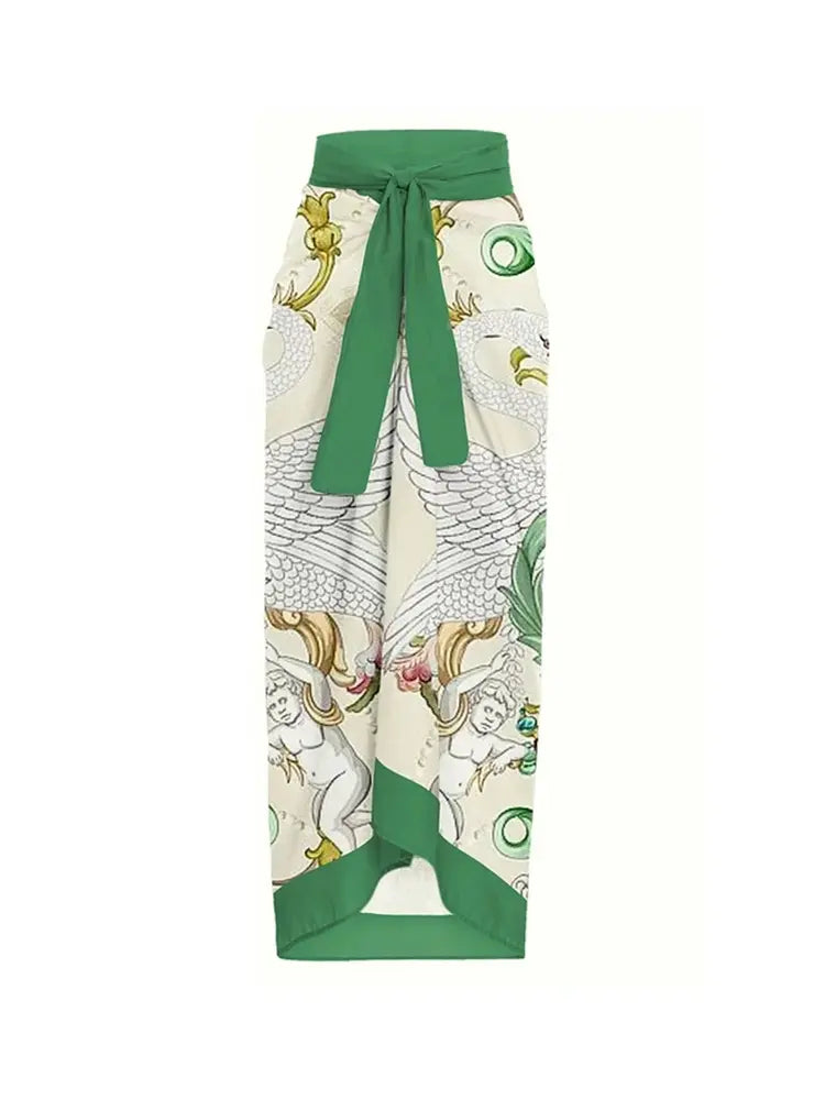 Appliqué Backless Sexy Swimsuit Set