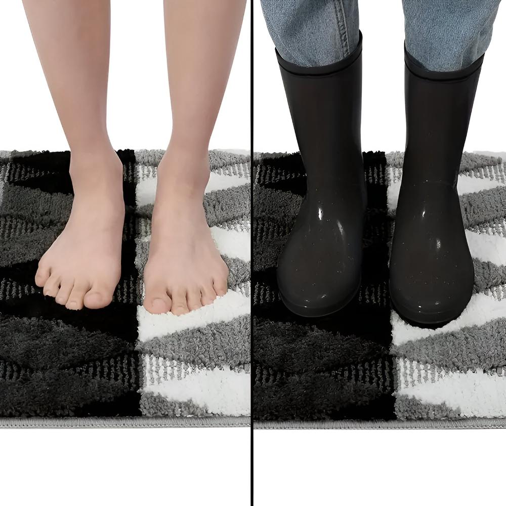 Soft Microfiber Non-Slip Geometric Rug