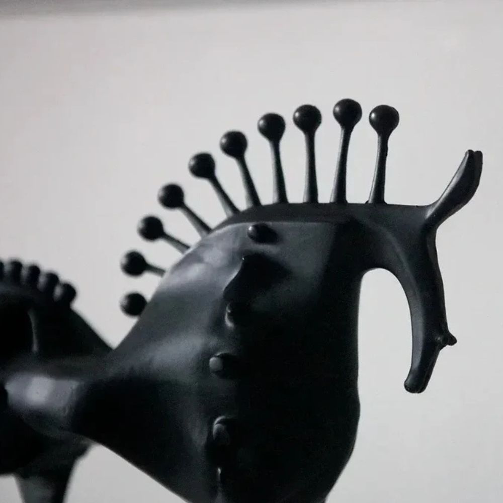 Black Stallion Metal Sculpture