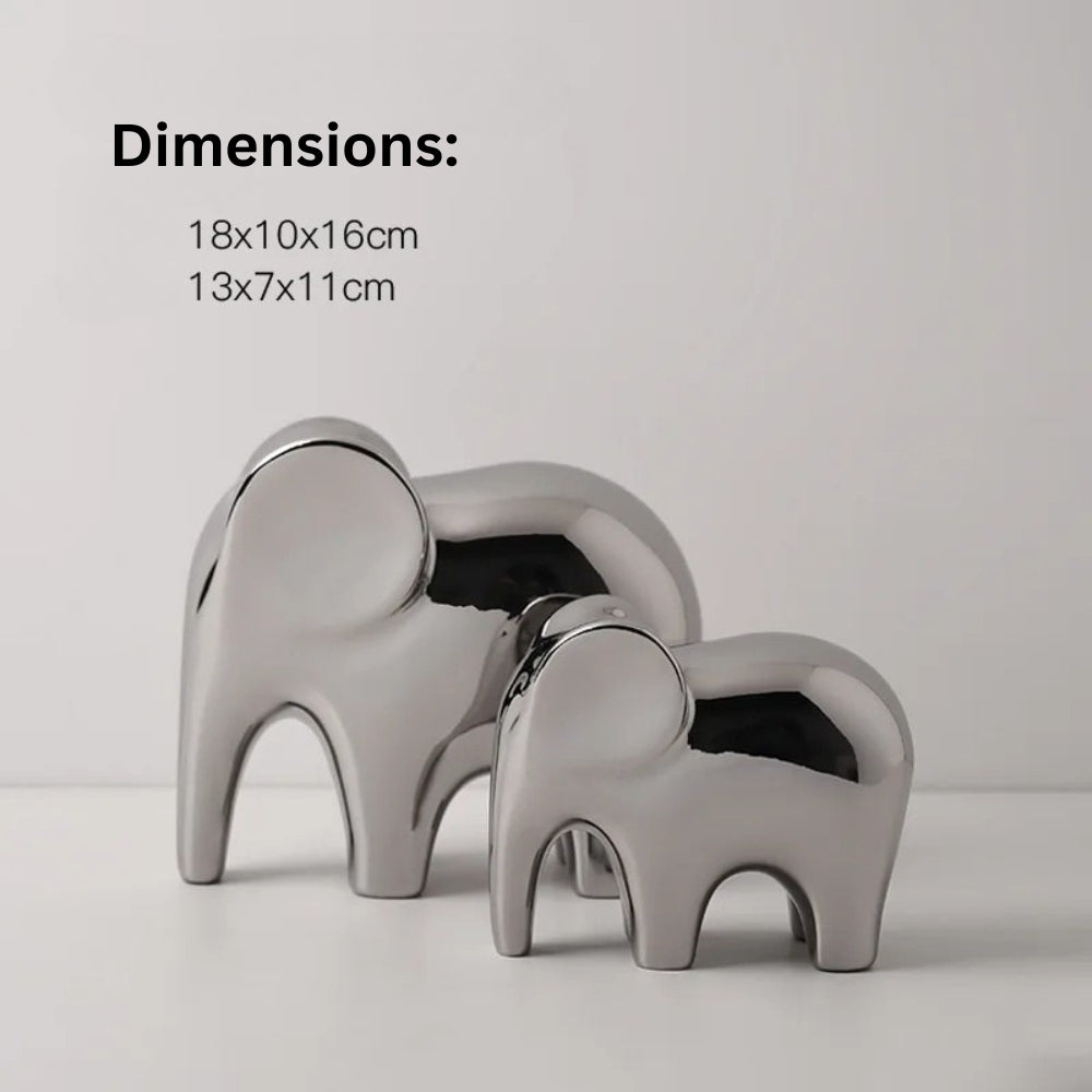 Glossy Modern Elephant Figurine
