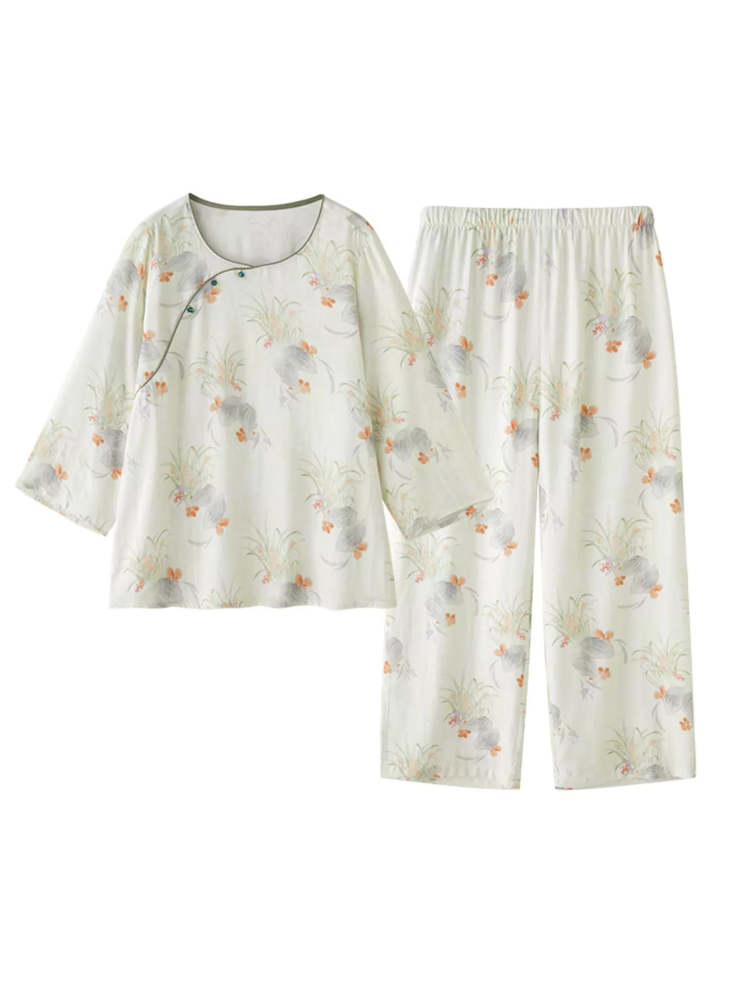 Eco-Friendly Fiber Printed Pajama Set