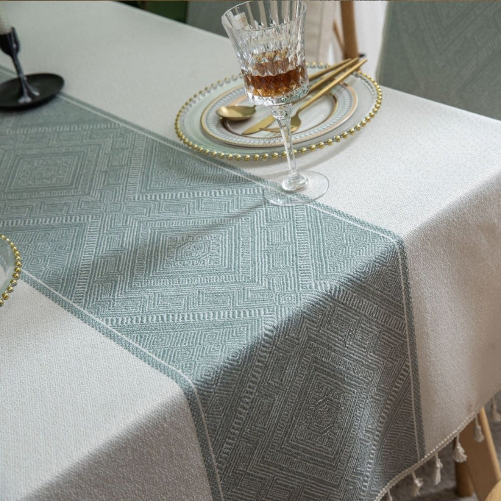 Glisstra Geometric Tassel Tablecloth