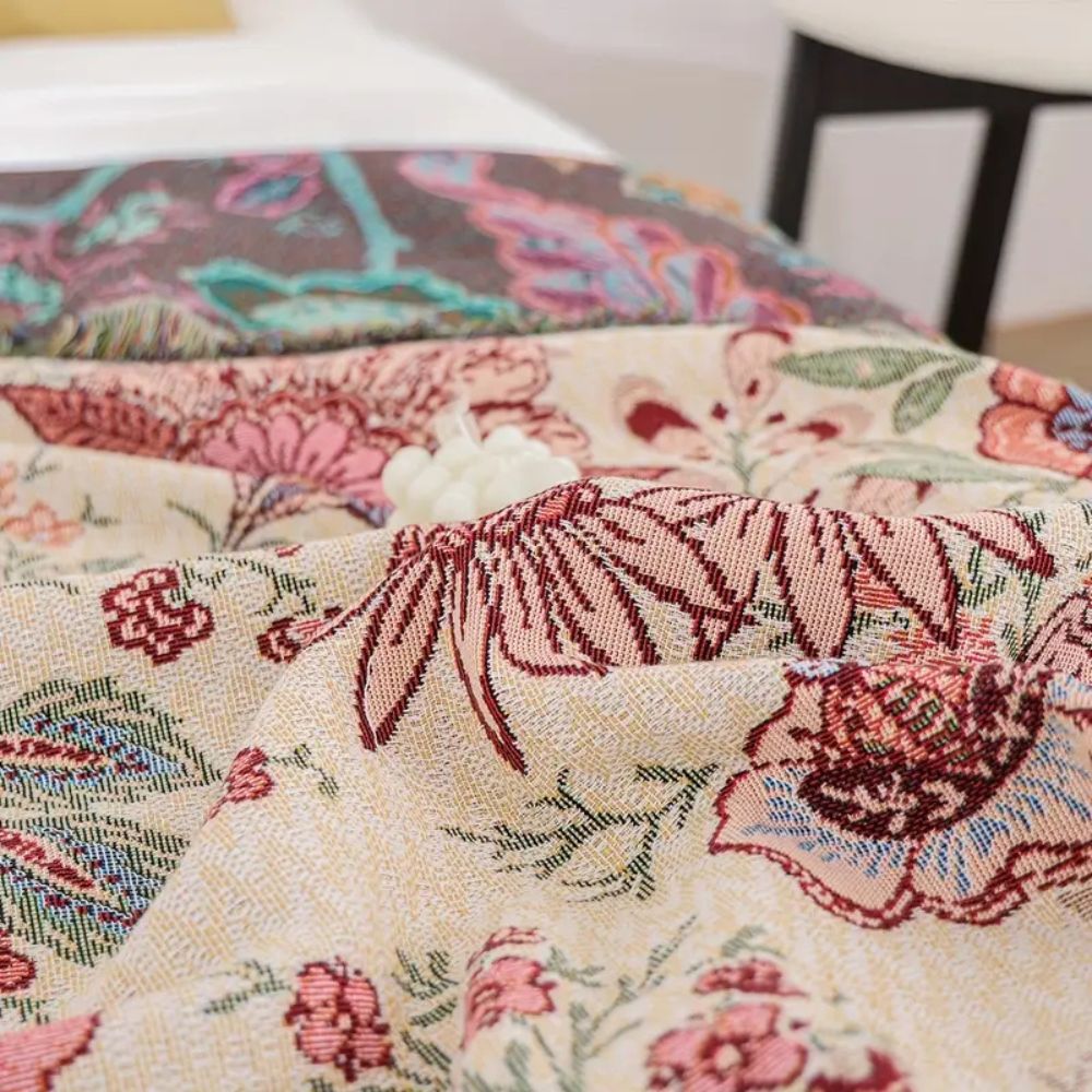 Blossom Weave Flora Tassel Blanket