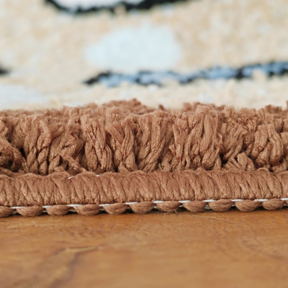 Fluffy Semicircle Non-Slip Bath Mat