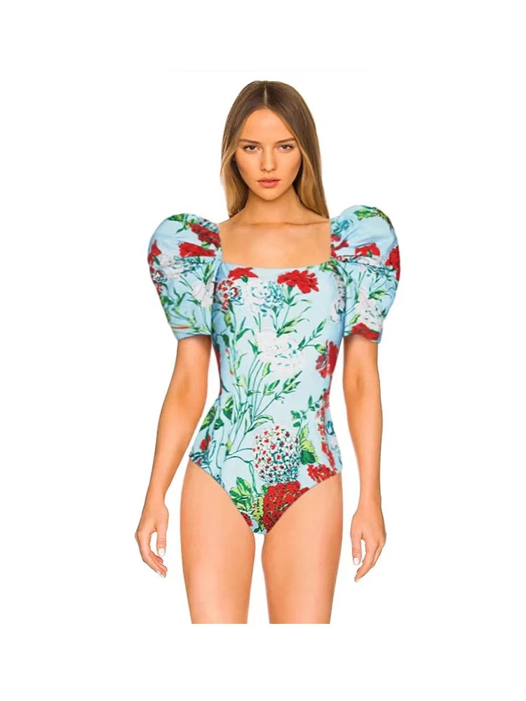 Lace Trim Tie-Up French Style Bikini Set