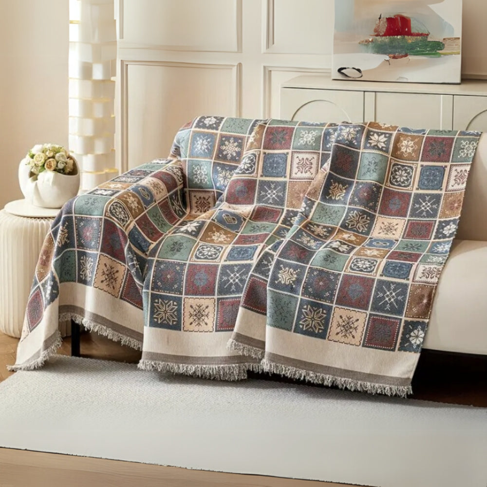 Geneva Boho Knitted Sofa Cover