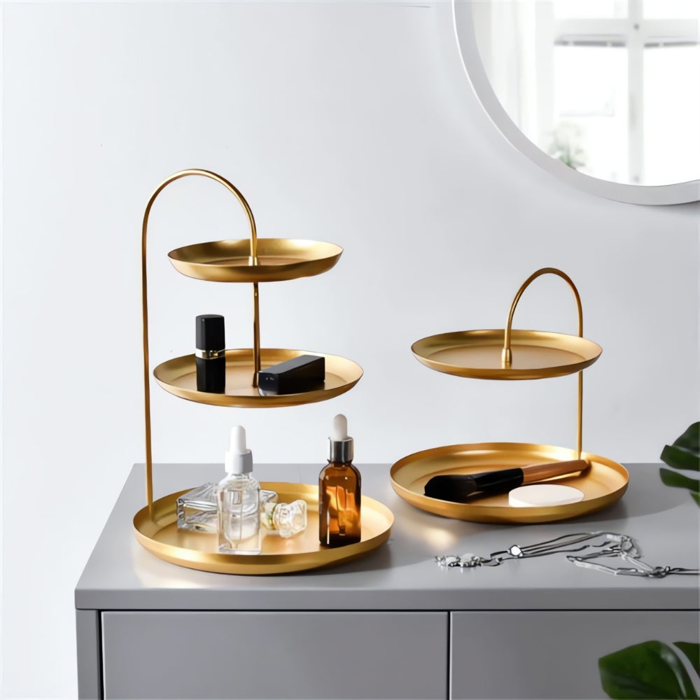 Elegant Gold Storage Organizer Stand