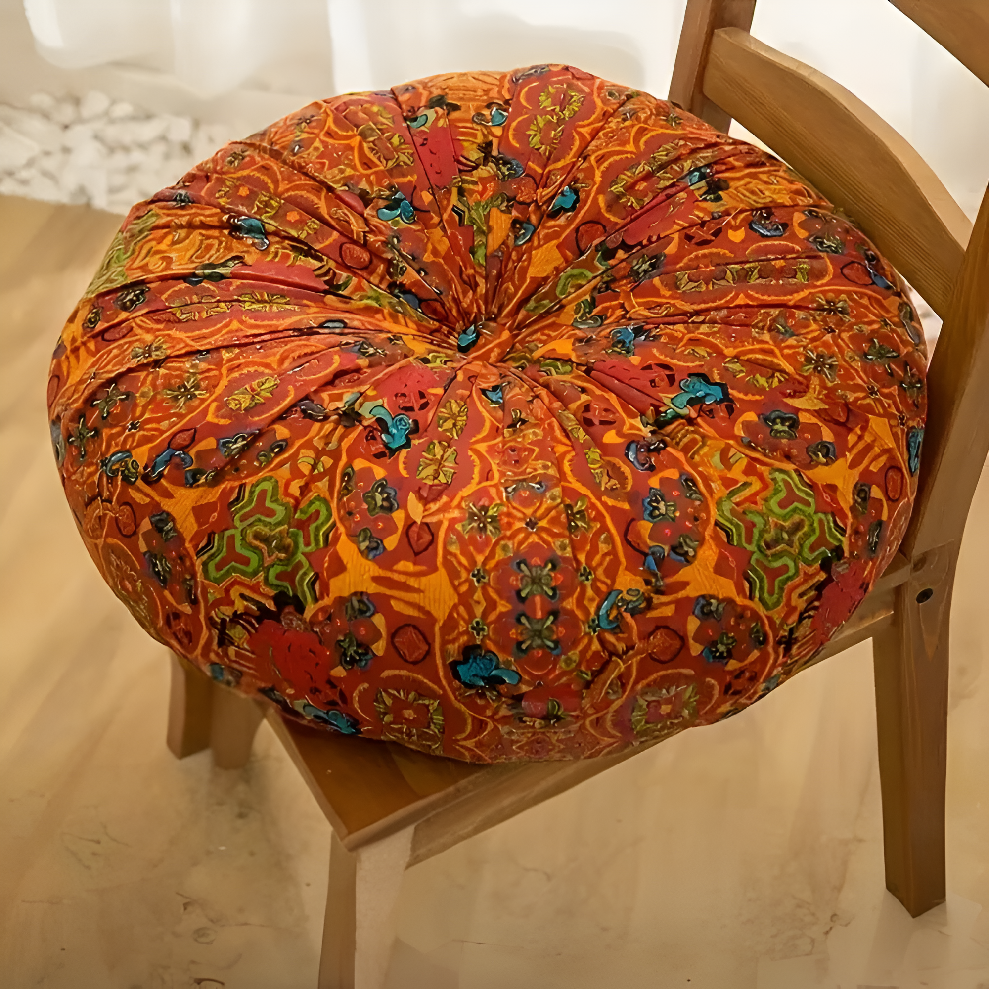 Embroidered Floor Cushion – Stylish Comfort for Your Home
