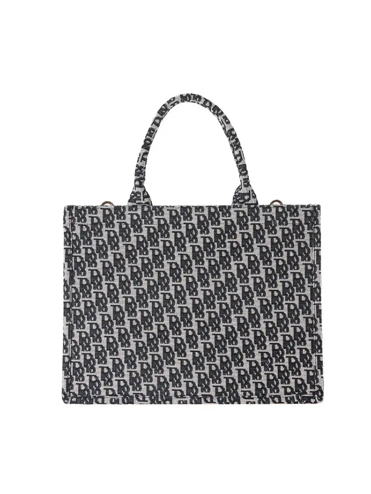 New Creative Canvas Tote Bag with Chinese-Inspired Print