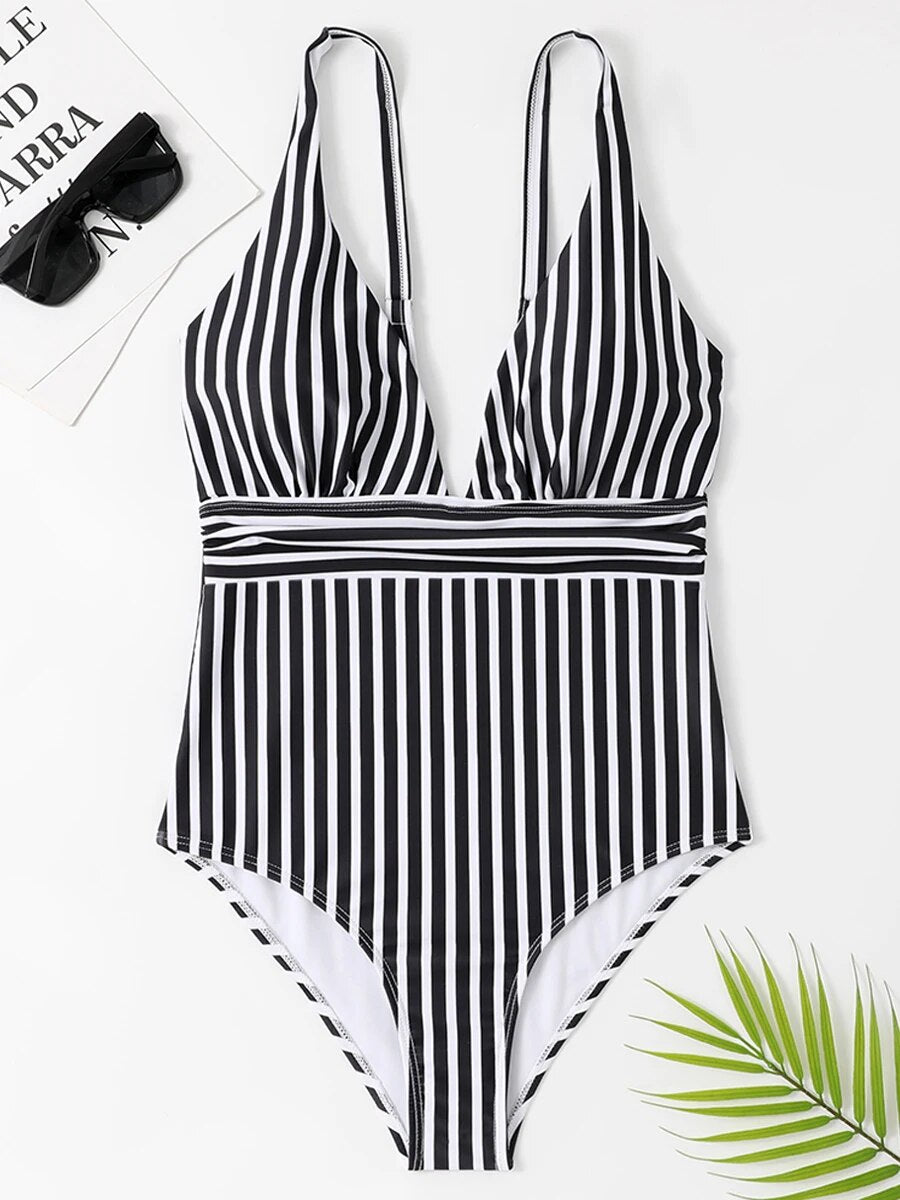 Sally™ | Stylish striped swimsuit