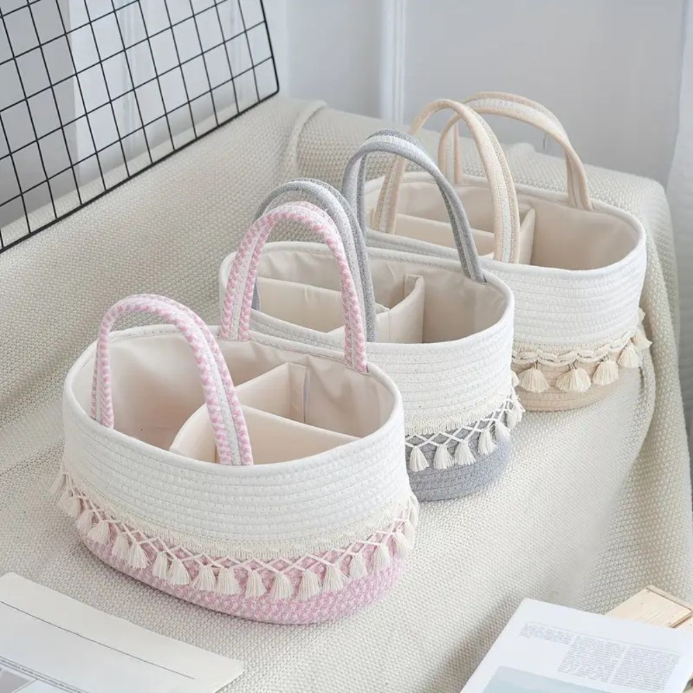 Lace Trim Baby Caddy Organizer