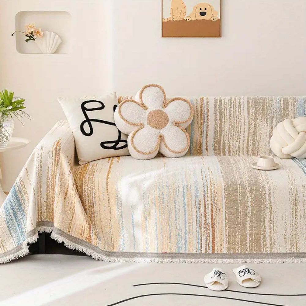 Serene Stripes Sofa Cover