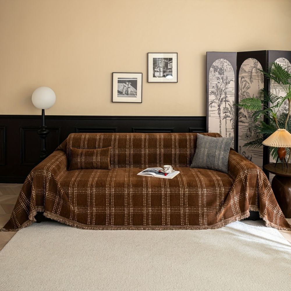 Chesterfield Plaid Sofa Cover