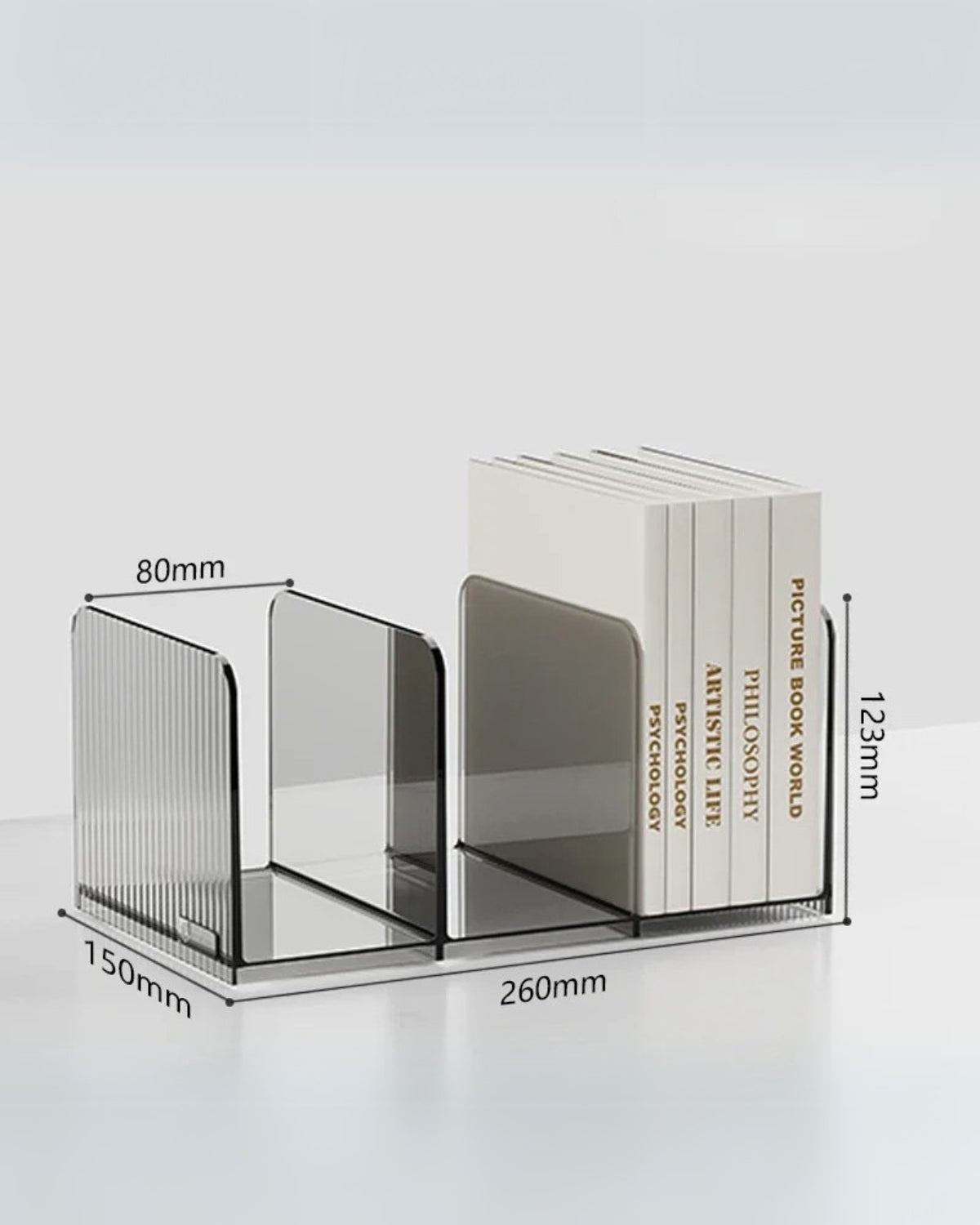 Acrylic shelf – Elegant design – Warm amber, serene green, or sleek smoke gray – Modern wall organizer