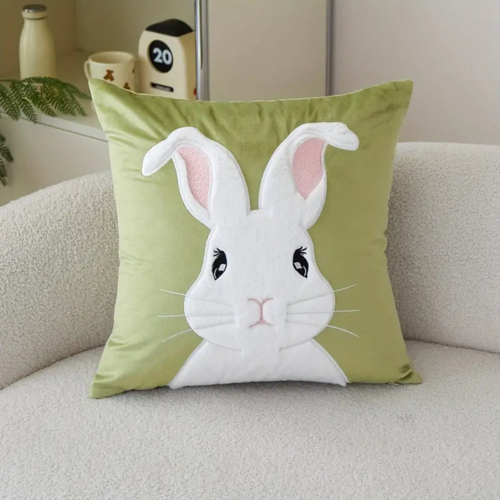 Appliqué Easter Bunny Cushion Cover