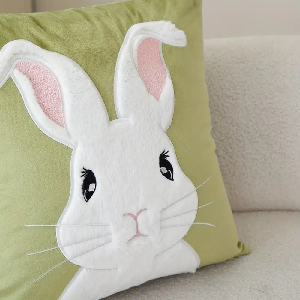 Appliqué Easter Bunny Cushion Cover