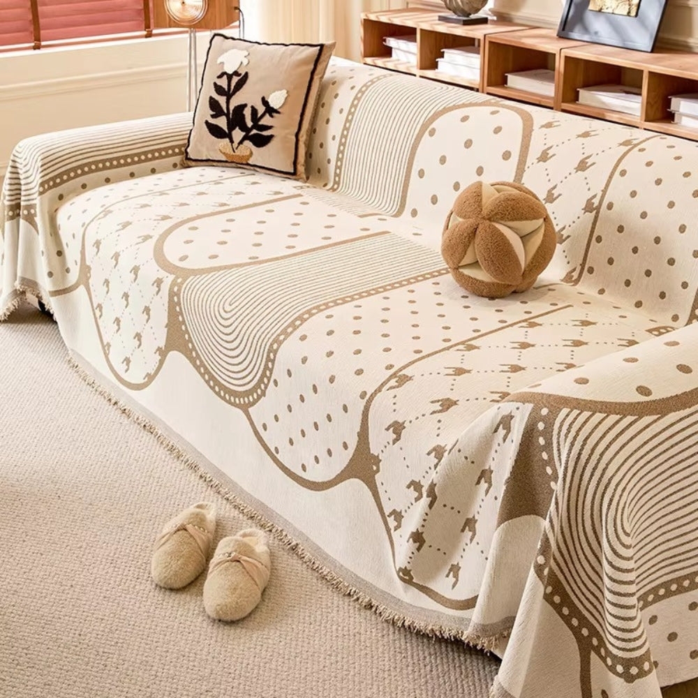 Asymmetry Blob Chenille Sofa Cover