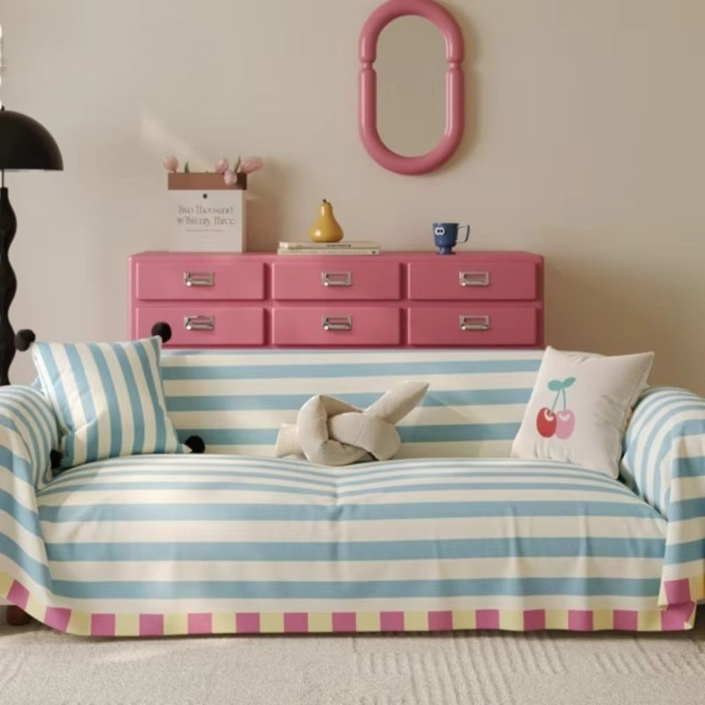 Atelier Pastel Striped Sofa Cover