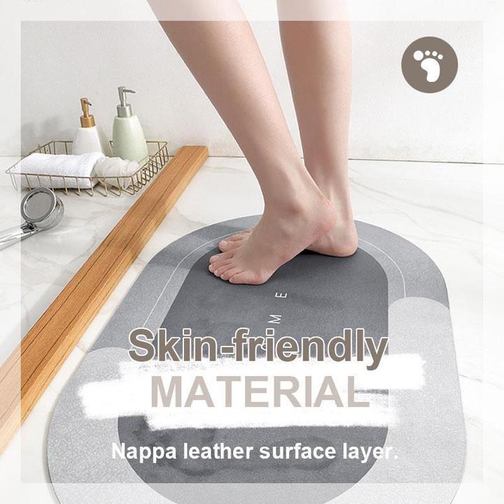 Bath mat – Quick-drying microfiber – Soft and absorbent – Stylish bathroom accessory