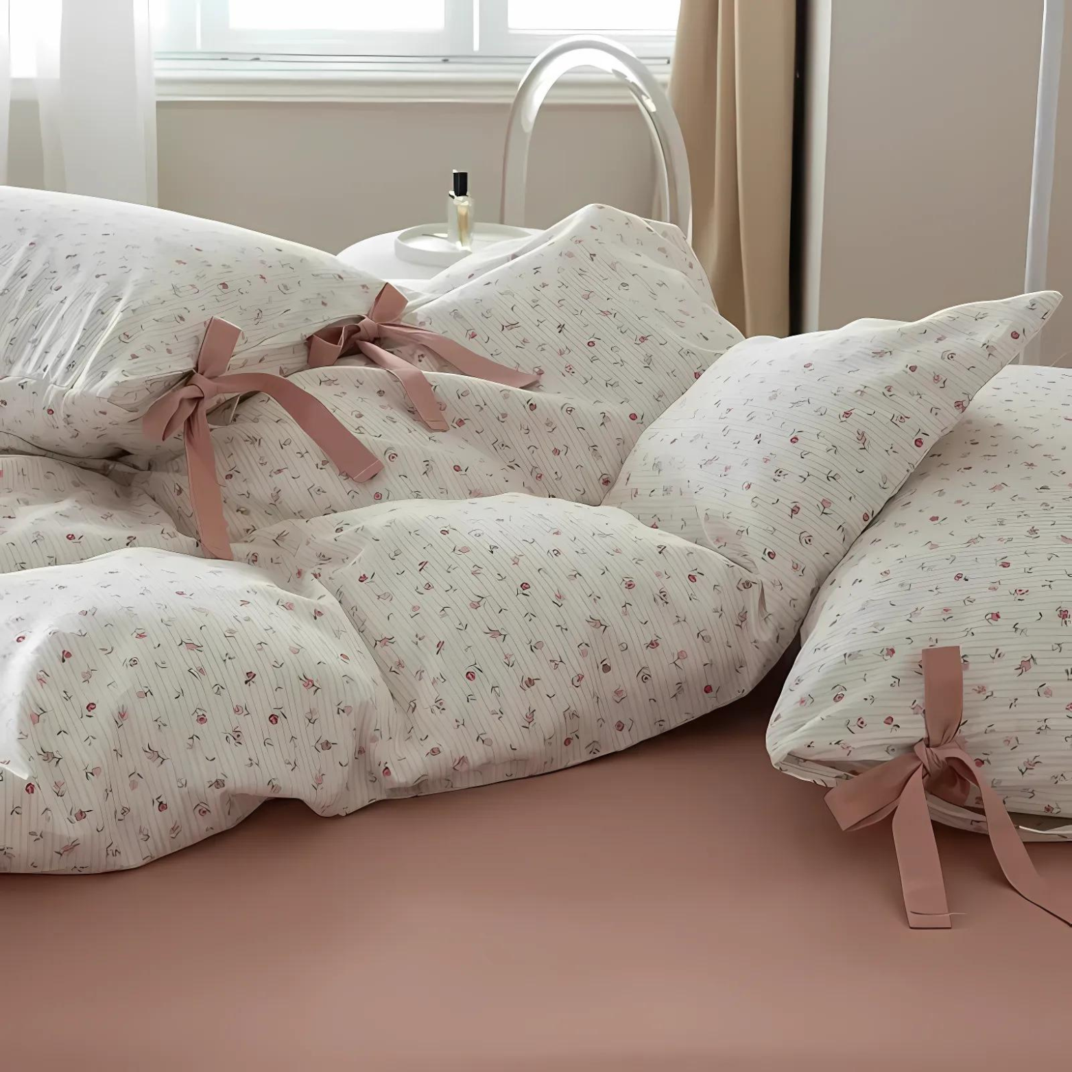 Bedding set – 100% cotton – Floral design – Elegant and cozy bedroom update