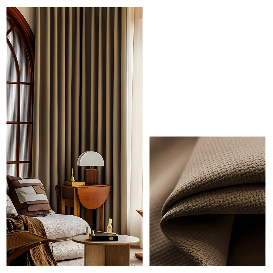 Blackout curtains – Premium jacquard fabric – Elegant modern design – Ideal for bedroom and living room – Energy-efficient and soundproofing