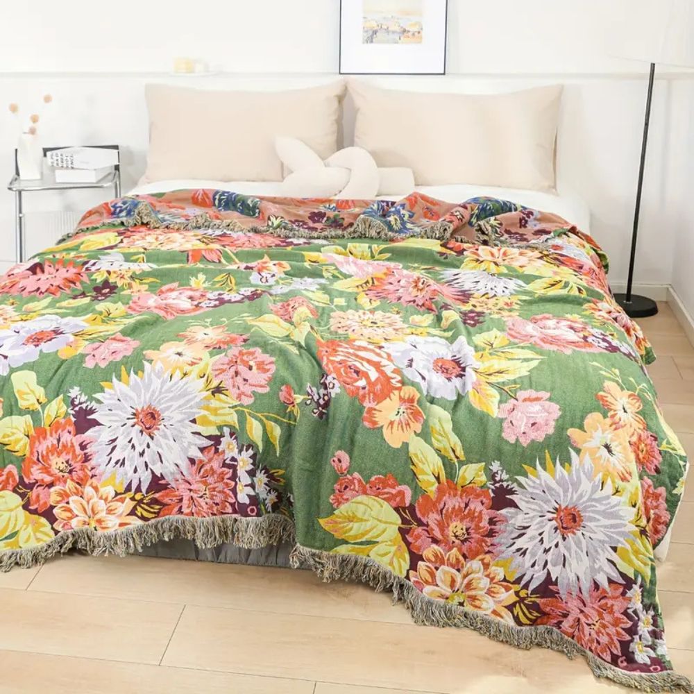 Bloomline Cotton Floral Blanket