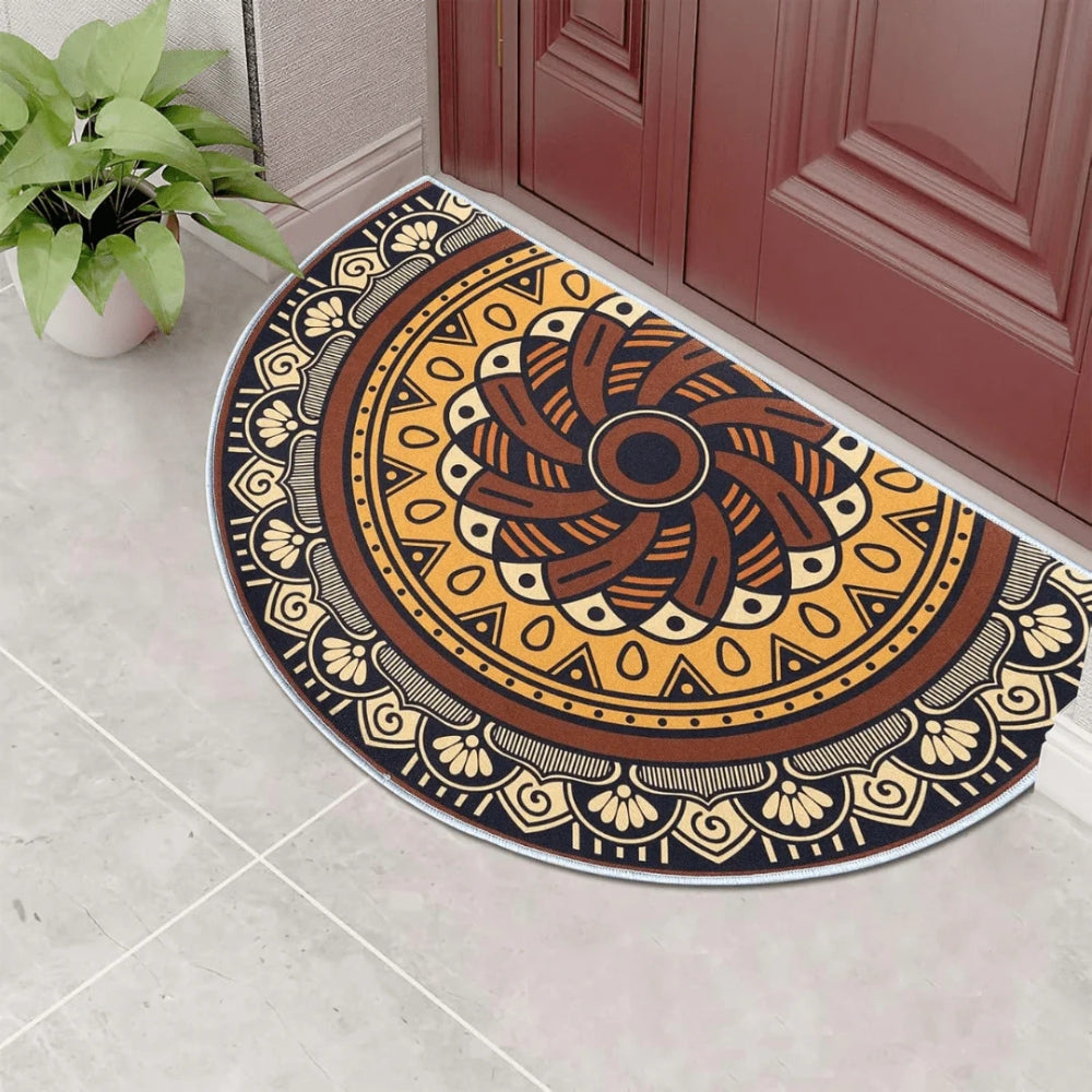 Bohemian Half Round Mandala Rug