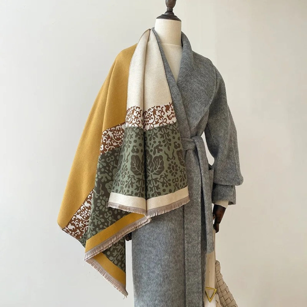 Boho Ethnic Floral Edge Scarf