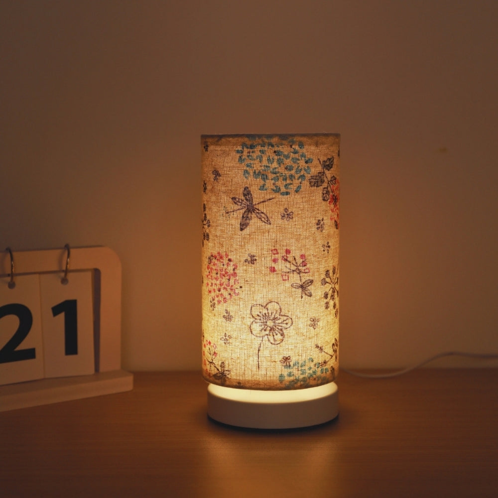 Botanical Floral Fabric Lighting Table Lamp