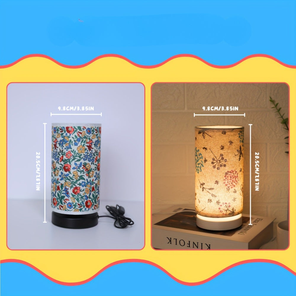 Botanical Floral Fabric Lighting Table Lamp