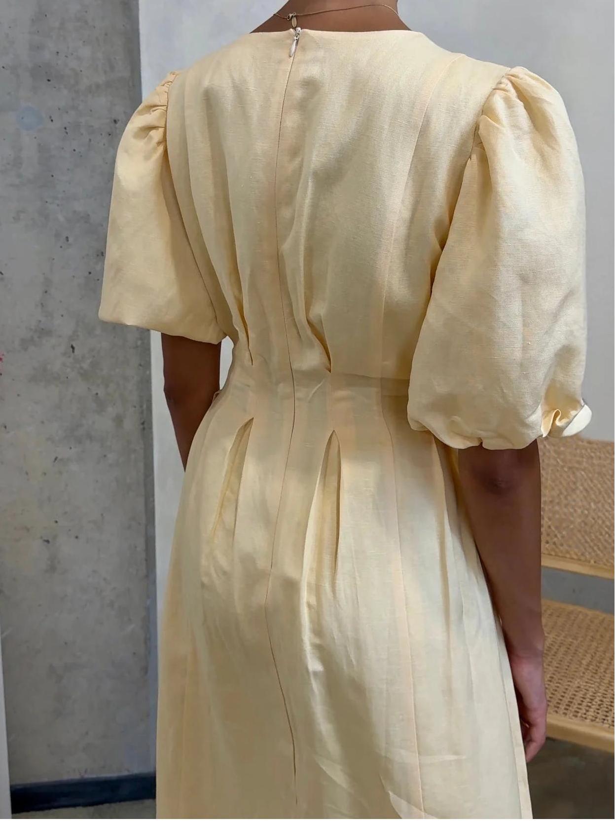 Butter Yellow Air Maxi Dress