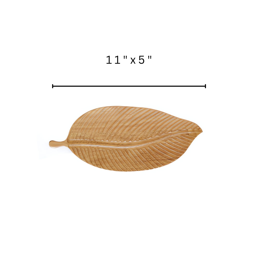 Rustic Leaf Wooden Serving Trays