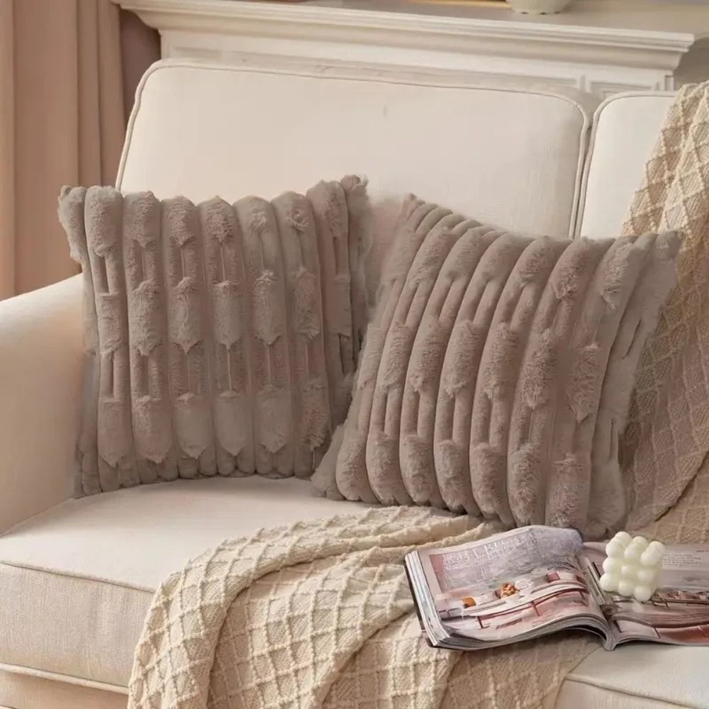 Calm Weave Plush Cushion Cover