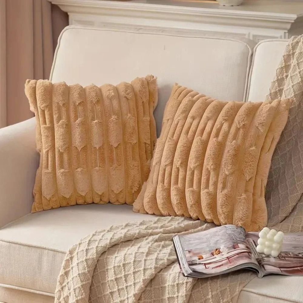 Calm Weave Plush Cushion Cover