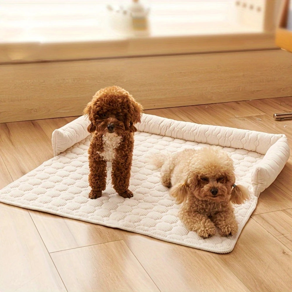 Canine Non-Slip Bolster Pet Quilted Bed